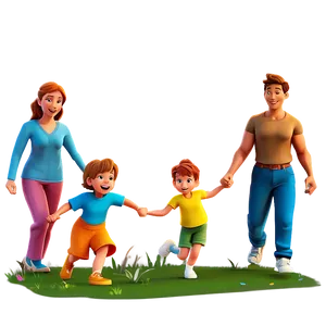 Family Fun Cartoon Scene Png Nqd40 PNG image