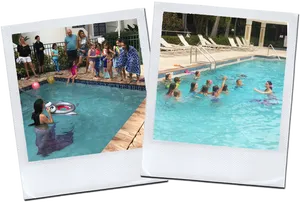 Family Fun Pool Day PNG image