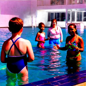 Family Fun Swimming Day Png 10 PNG image