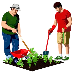 Family Gardening Clipart Png 06262024 PNG image