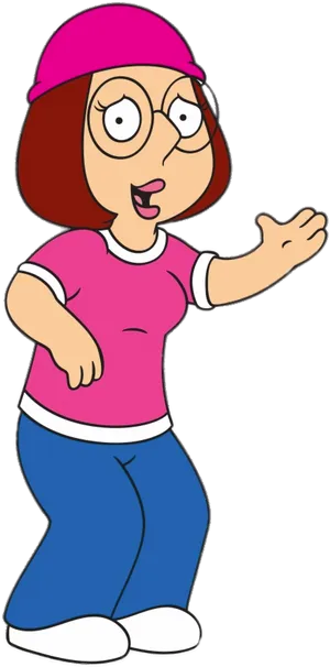 Family Guy Characterin Pink Hat PNG image