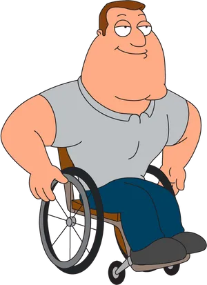 Family Guy Characterin Wheelchair PNG image