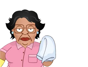 Family Guy Consuela With Cleaning Cloth PNG image