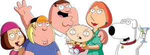 Family Guy Griffin Familyand Brian PNG image