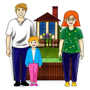 Family House Clipart Png Iwm95 PNG image