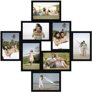 Family Moments Collage Wood Frame PNG image