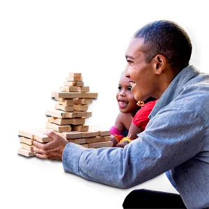 Family Playing Jenga Png 9 PNG image