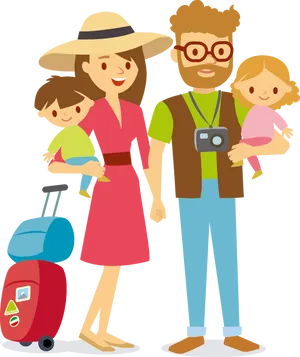 Family Readyfor Vacation PNG image