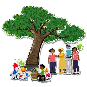 Family Reunion Celebration Tree Png 06212024 PNG image