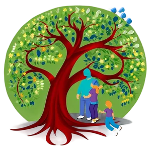 Family Reunion Tree Design Png Ode PNG image