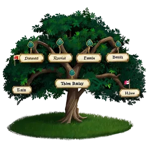 Family Reunion Tree With Names PNG 54