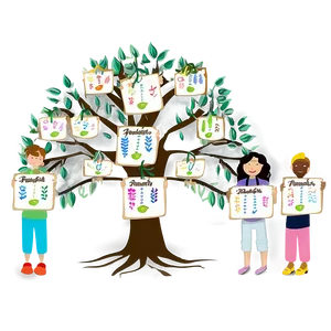 Family Reunion Tree With Signatures PNG 06212024 PNG