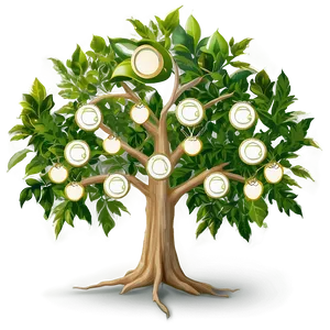 Family Reunion Tree With Symbols PNG Orf