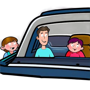 Family Road Trip Cartoon Png Ycr4 PNG image