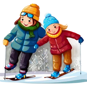 Family Winter Fun Clipart Png Wch PNG image