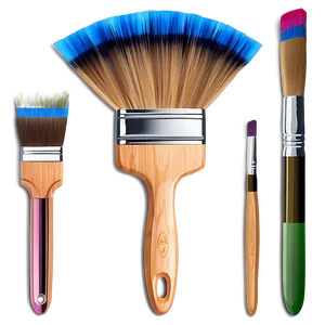 Fan Shape Paint Brush Png Ppe74 PNG image