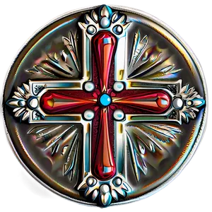 Fancy Cross In Circle PNG 63
