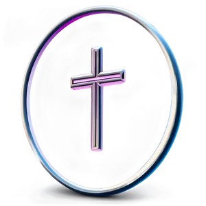 Fancy Cross In Circle PNG Sad