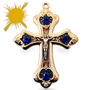 Fancy Cross In Hand PNG 06292024
