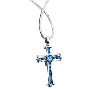 Fancy Cross Necklace PNG 06292024