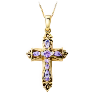 Fancy Cross Pendant PNG 06292024 PNG