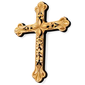 Fancy Cross Silhouette PNG 06292024