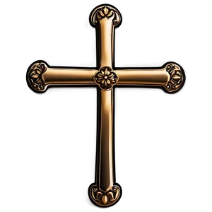 Fancy Cross Silhouette PNG 2