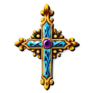 Fancy Cross With Crown PNG Ufs47 PNG