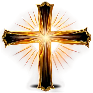 Fancy Cross With Sunburst PNG Nst17 PNG
