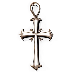 Fancy Cross With Wings PNG 06292024