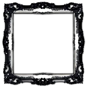 Fancy Frame In Black And White PNG 06132024 PNG