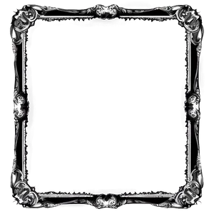 Fancy Frame In Black And White PNG 65 PNG