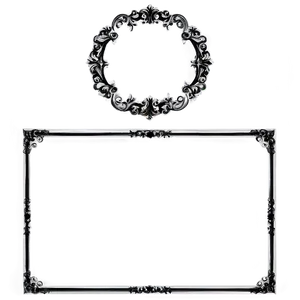 Fancy Frame Silhouette PNG Sga