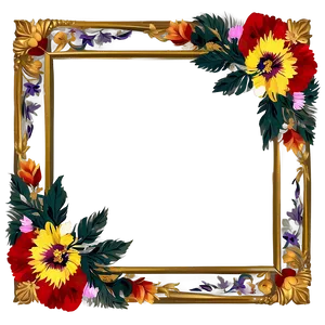 Fancy Frame With Flowers PNG Cqp99 PNG