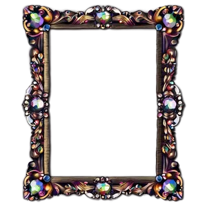 Fancy Frame With Gems PNG 85 PNG