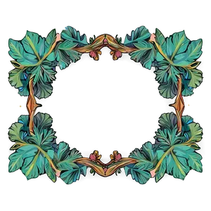 Fancy Frame With Leaves PNG 06132024 PNG
