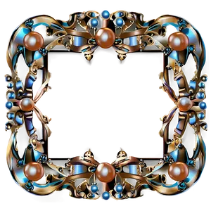 Fancy Frame With Pearls PNG 06132024 PNG