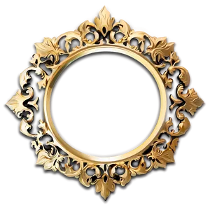 Fancy Gold Plate PNG Whf