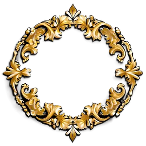 Fancy Golden Circular Border Png Brl15 PNG image