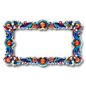Fancy Line Certificate Border PNG 41