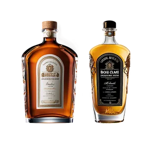 Fancy Liquor Bottle With Cork PNG Fur