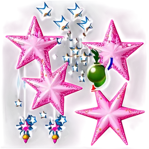 Fancy Pink Stars Png 06122024 PNG image