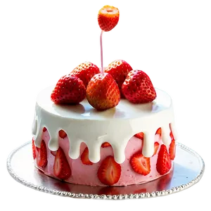 Fancy Strawberry Cake PNG 06212024