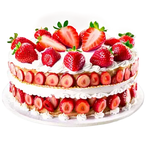 Fancy Strawberry Cake PNG 88