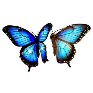 Fantasy Blue Butterflies Png 06132024 PNG image