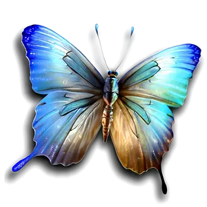 Fantasy Blue Butterfly PNG 7