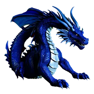Fantasy Blue Dragon Design PNG 06252024 PNG