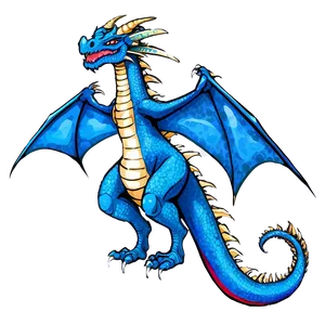 Fantasy Blue Dragon Png 05062024 PNG image