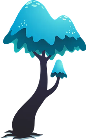 Fantasy Blue Glowing Tree