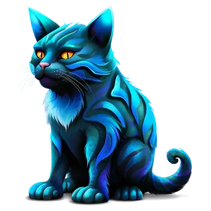 Fantasy Cat Creature Vector Png 06262024 PNG image